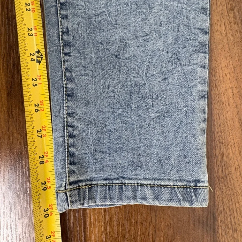 BoohooMAN Mens Light Wash Acid Wash Slim Fit Denim Jeans Size 32x30‎